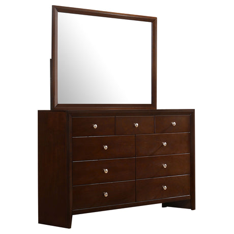 Dresser With Mirror - Serenity Rectangular 9-drawer Dresser with Mirror Rich Merlot