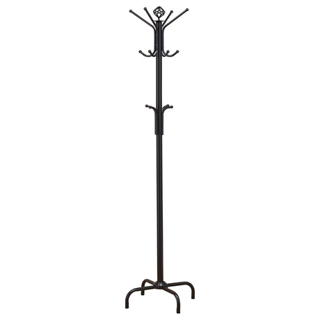 Coat Rack - Collier 12-hook Coat Rack Black