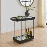 Vesper Iron Bar Cart - Black by Uttermost - View 3