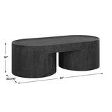 Isbell Coffee Table - Black by Uttermost - View 10