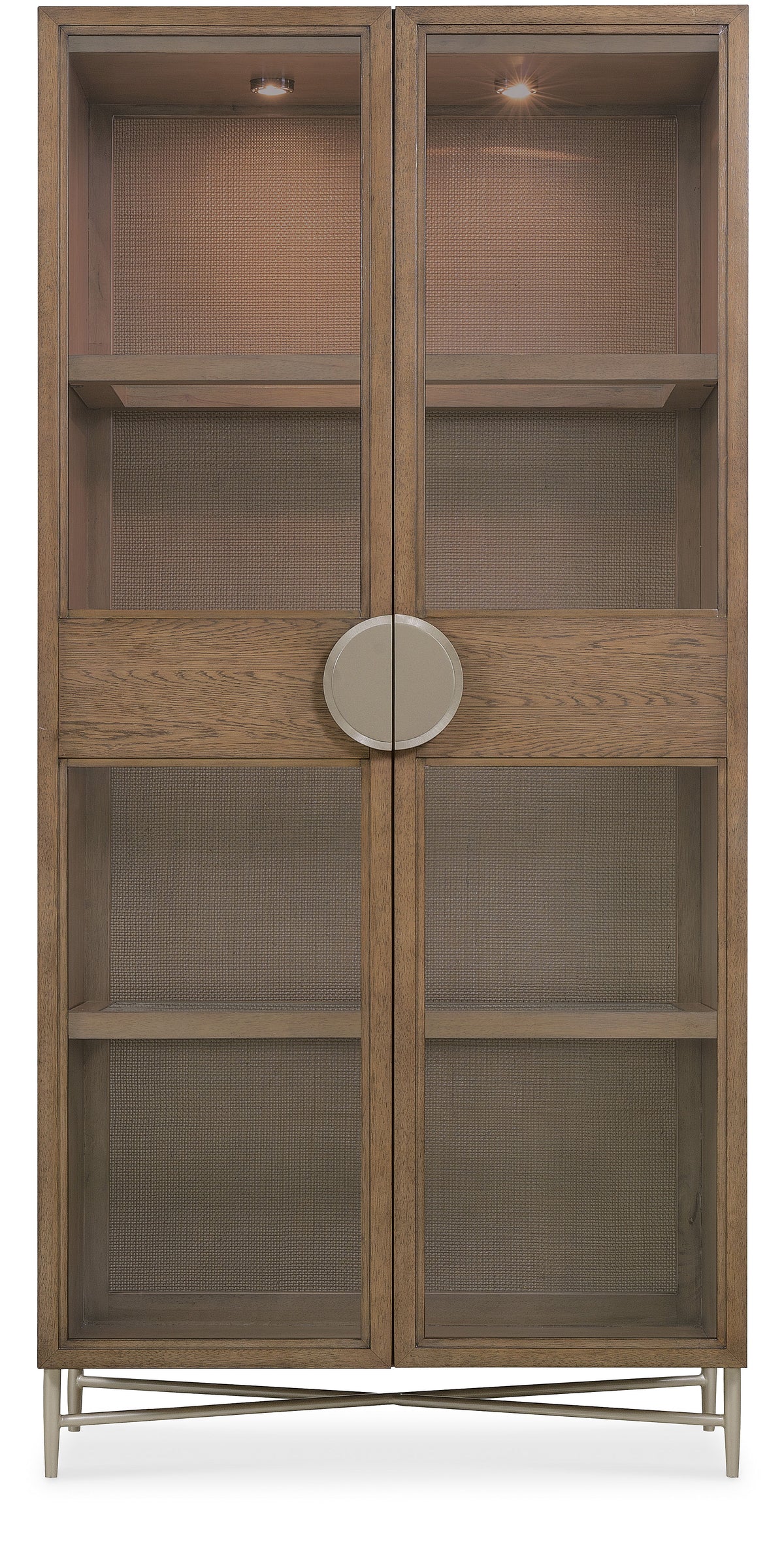 Sonnet Display Cabinet - Dark Gray / Light Brown by Hooker Furniture - View 8