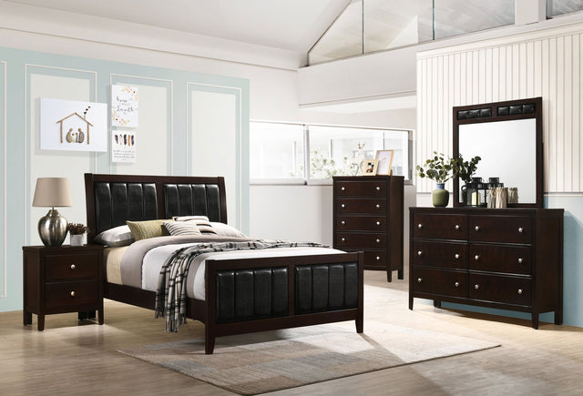 Carlton 4 - piece Full Bedroom Set Cappuccino | Coaster | Home Elegance USA