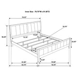 Eastern King Bed - Carlton Wood Eastern King Panel Bed Cappuccino