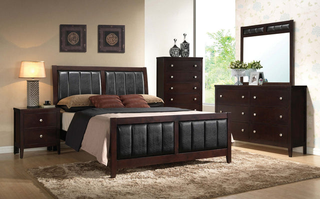 Carlton 4 - piece California King Bedroom Set Cappuccino | Coaster | Home Elegance USA