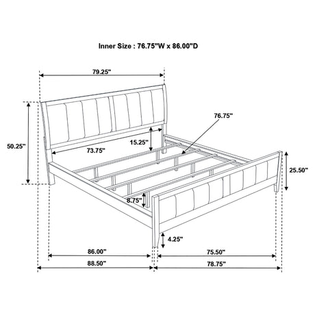 California King Bed - Carlton Wood California King Panel Bed Cappuccino