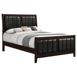 Queen Bed - Carlton Wood Queen Panel Bed Cappuccino