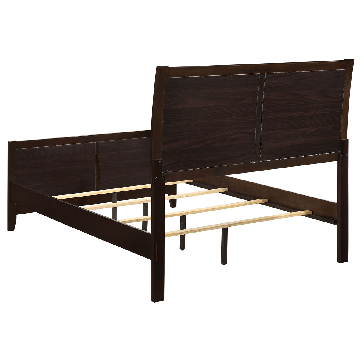 Queen Bed - Carlton Wood Queen Panel Bed Cappuccino