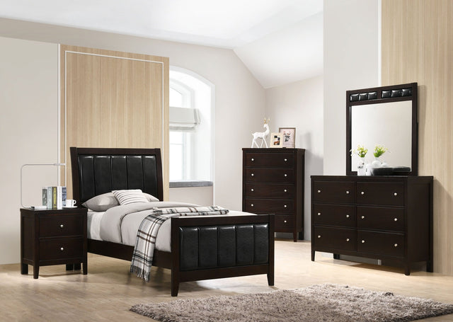 Carlton 5 - piece Twin Bedroom Set Cappuccino | Coaster | Home Elegance USA