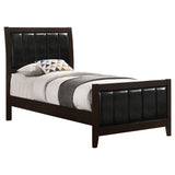 Twin Bed - Carlton Wood Twin Panel Bed Cappuccino