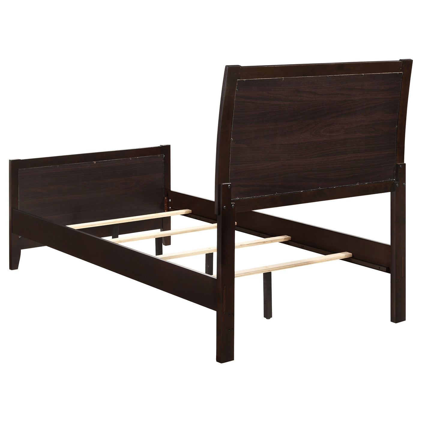 Twin Bed - Carlton Wood Twin Panel Bed Cappuccino