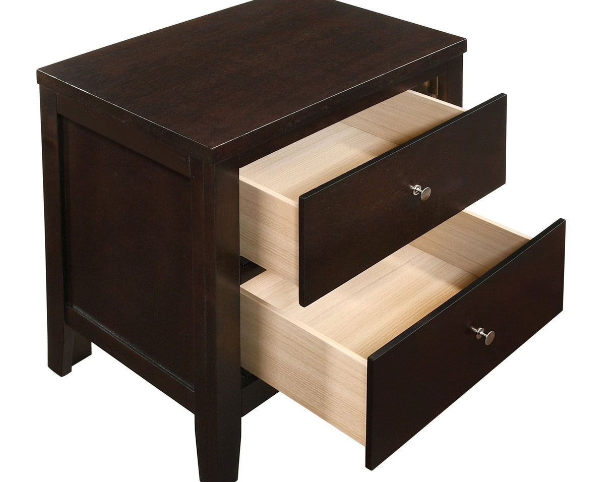 Carlton 2 - drawer Rectangular Nightstand Cappuccino | Coaster - 202092 - Home Elegance USA - 10