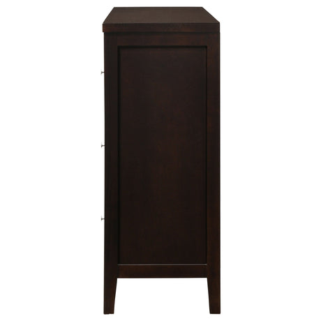 Carlton 6 - drawer Rectangular Dresser Cappuccino | Coaster | Home Elegance USA