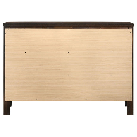 Carlton 6 - drawer Rectangular Dresser Cappuccino | Coaster | Home Elegance USA