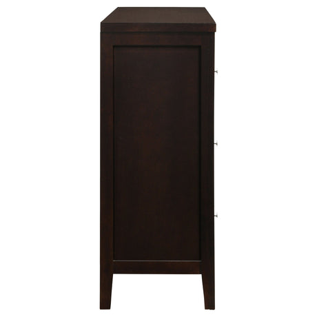 Carlton 6 - drawer Rectangular Dresser Cappuccino | Coaster | Home Elegance USA