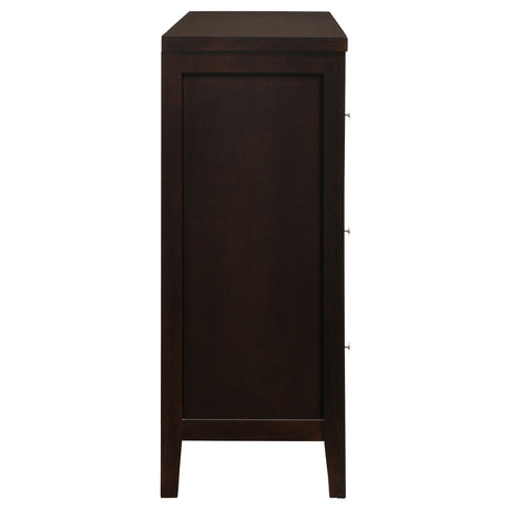 Dresser - Carlton 6-drawer Rectangular Dresser Cappuccino