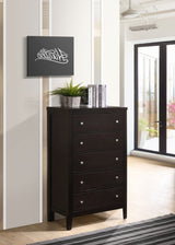 Carlton 5-drawer Bedroom Chest Cappuccino - Home Elegance USA