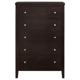Carlton 5-drawer Bedroom Chest Cappuccino - Home Elegance USA