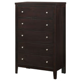 Carlton 5 - drawer Rectangular Chest Cappuccino | Coaster - 202095 - Home Elegance USA - 4