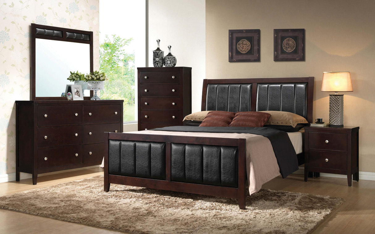Carlton 5-drawer Bedroom Chest Cappuccino - Home Elegance USA