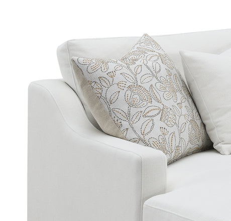 Valiant Ivory Chenille Sectional Sofa W/4 Pillows - sold by Home Elegance USA
