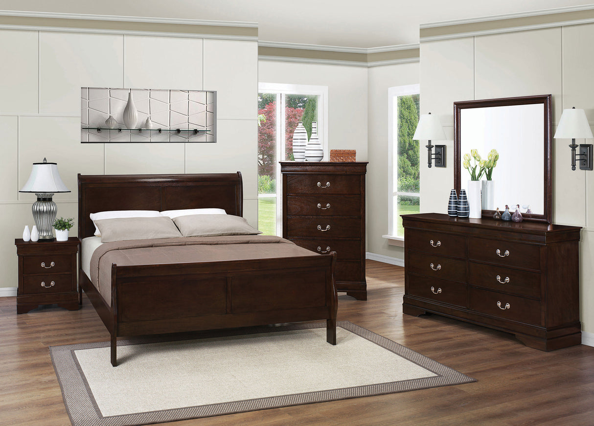 Full Bed 5 Pc Set - Louis Philippe 5-piece Full Bedroom Set Cappuccino