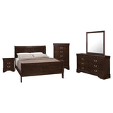 Full Bed 5 Pc Set - Louis Philippe 5-piece Full Bedroom Set Cappuccino