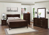 Eastern King Bed 4 Pc Set - Louis Philippe 4-piece Eastern King Bedroom Set Cappuccino