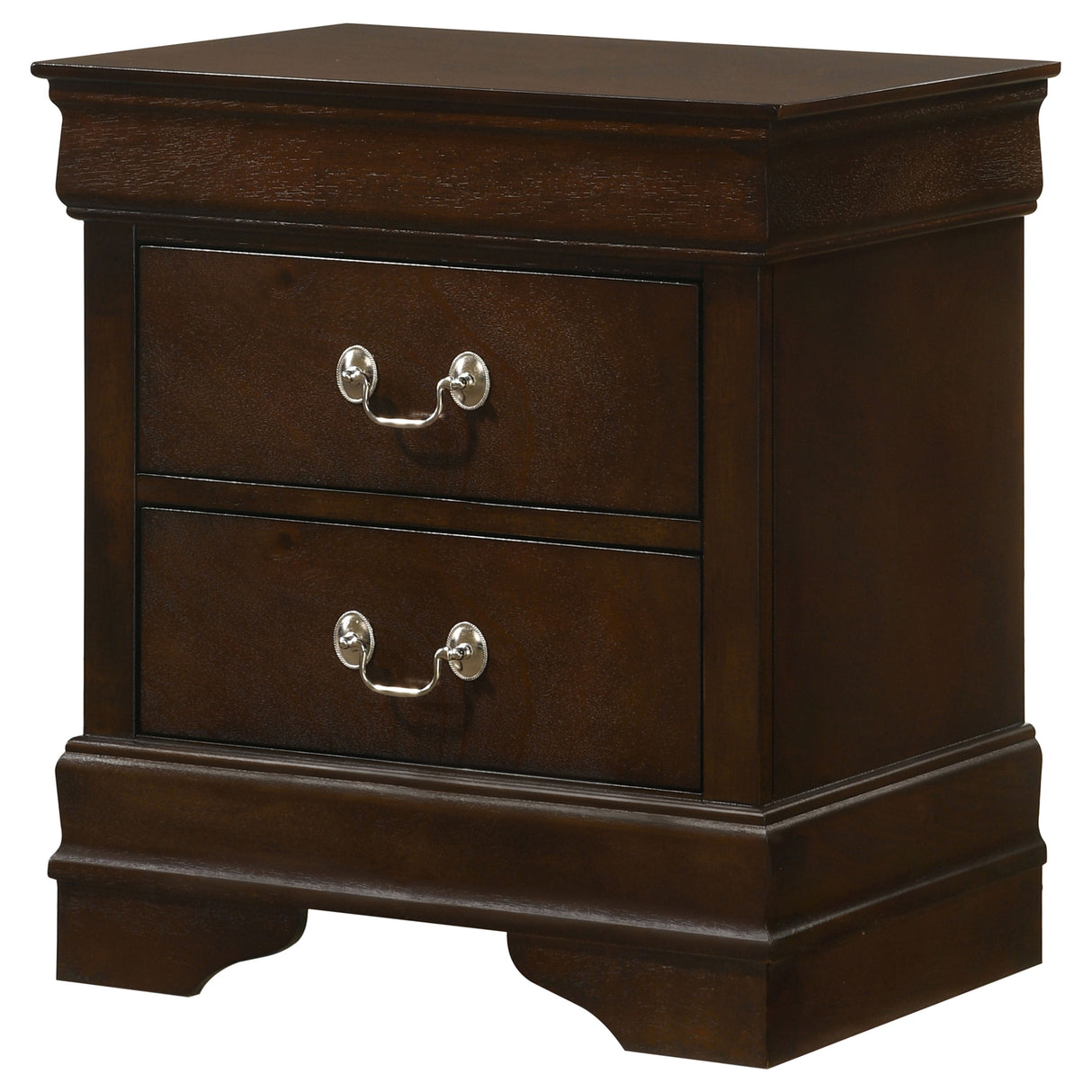 Nightstand - Louis Philippe 2-drawer Nightstand Cappuccino