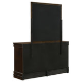 Dresser With Mirror - Louis Philippe 6-drawer Dresser with Mirror Cappuccino