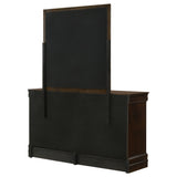 Dresser With Mirror - Louis Philippe 6-drawer Dresser with Mirror Cappuccino