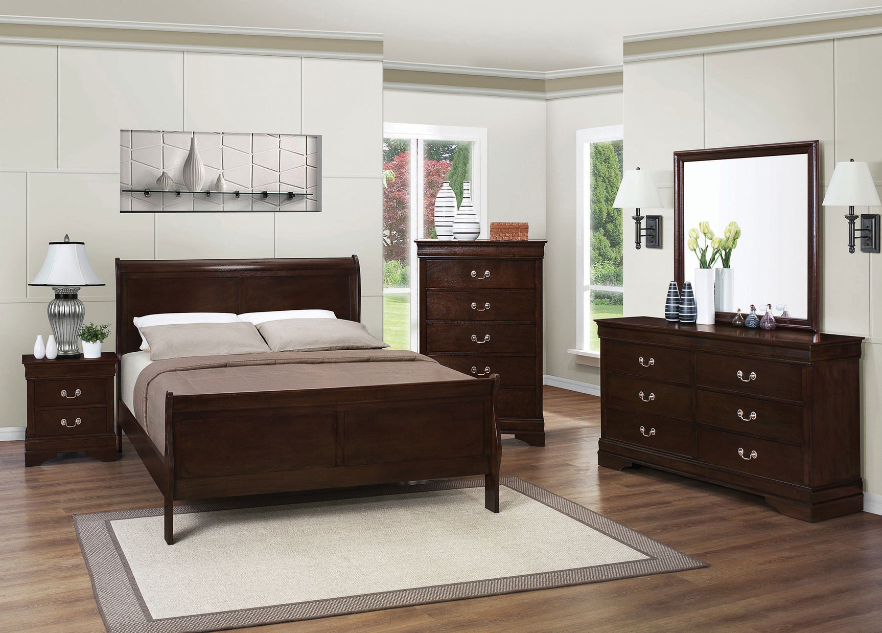 Dresser - Louis Philippe 6-drawer Dresser Cappuccino