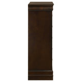 Chest - Louis Philippe 5-drawer Chest with Silver Bails Cappuccino