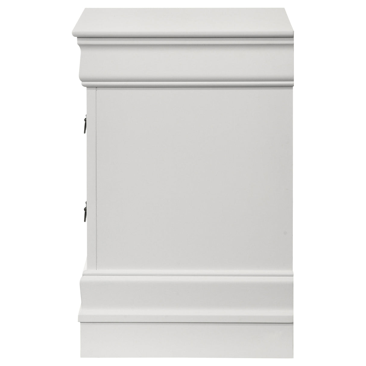 Louis Philippe 2-drawer Nightstand Bedside Table White - Home Elegance USA