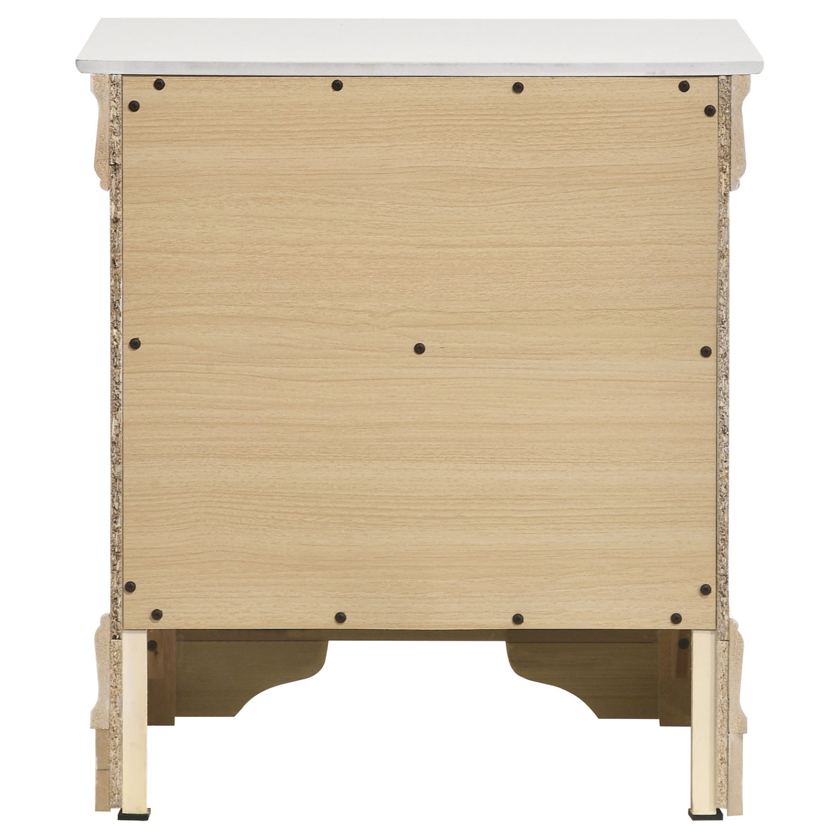Louis Philippe 2-drawer Nightstand Bedside Table White - Home Elegance USA