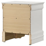 Louis Philippe 2-drawer Nightstand Bedside Table White - Home Elegance USA