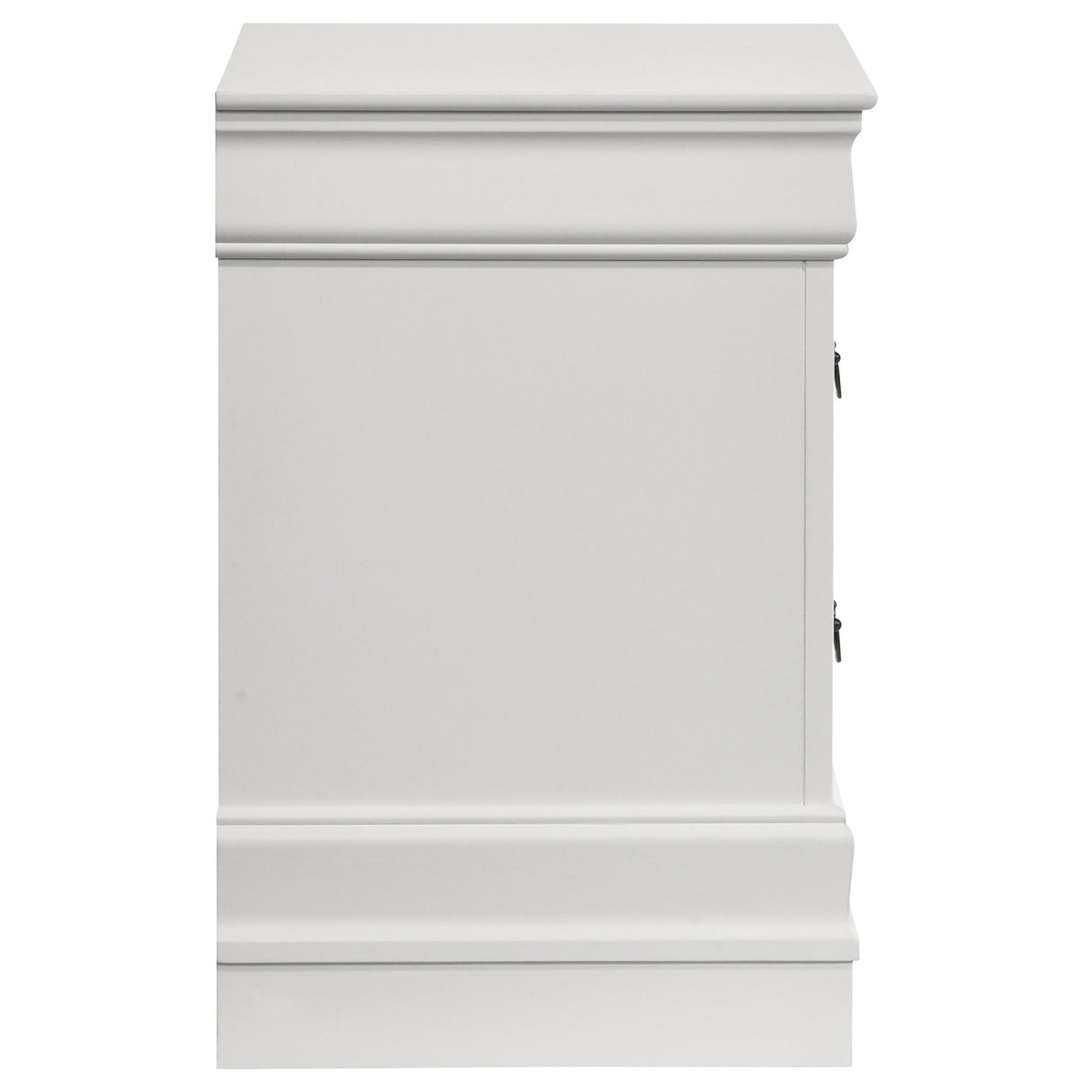 Louis Philippe 2-drawer Nightstand Bedside Table White - Home Elegance USA
