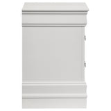 Louis Philippe 2-drawer Nightstand Bedside Table White - Home Elegance USA