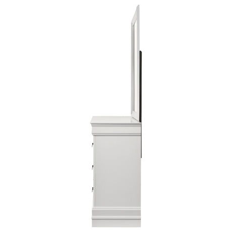Louis Philippe 6-drawer Dresser and Mirror White - Home Elegance USA
