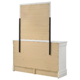 Louis Philippe 6-drawer Dresser and Mirror White - Home Elegance USA