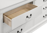 Louis Philippe 6-drawer Dresser and Mirror White - Home Elegance USA