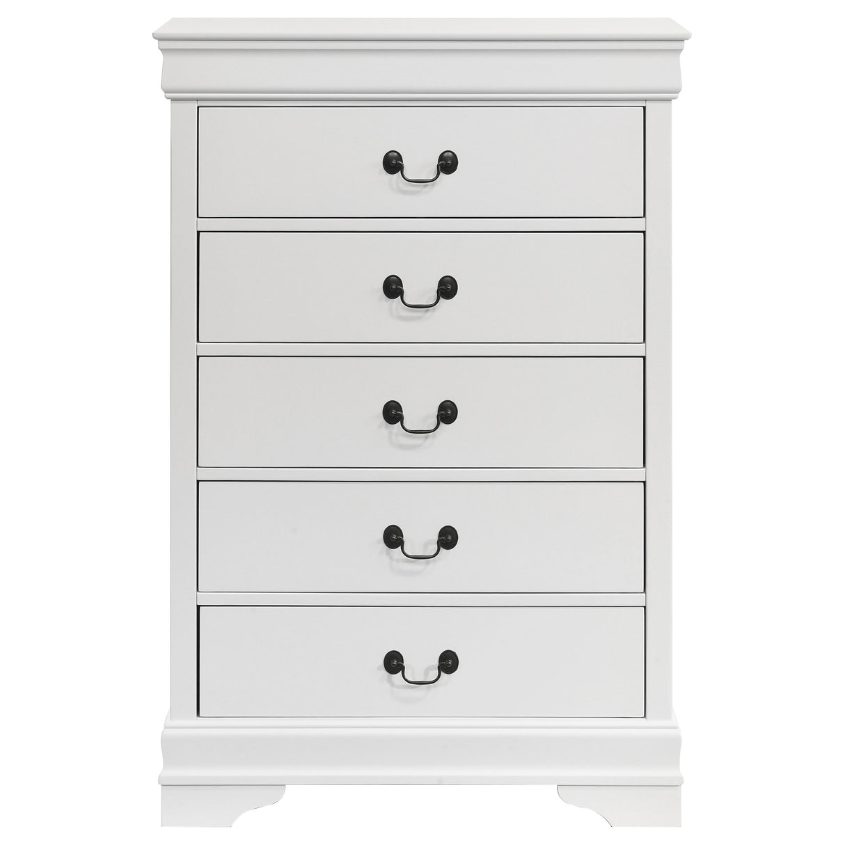 Louis Philippe 5-drawer Bedroom Chest White - Home Elegance USA