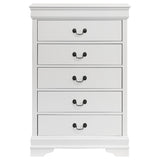 Louis Philippe 5-drawer Bedroom Chest White - Home Elegance USA
