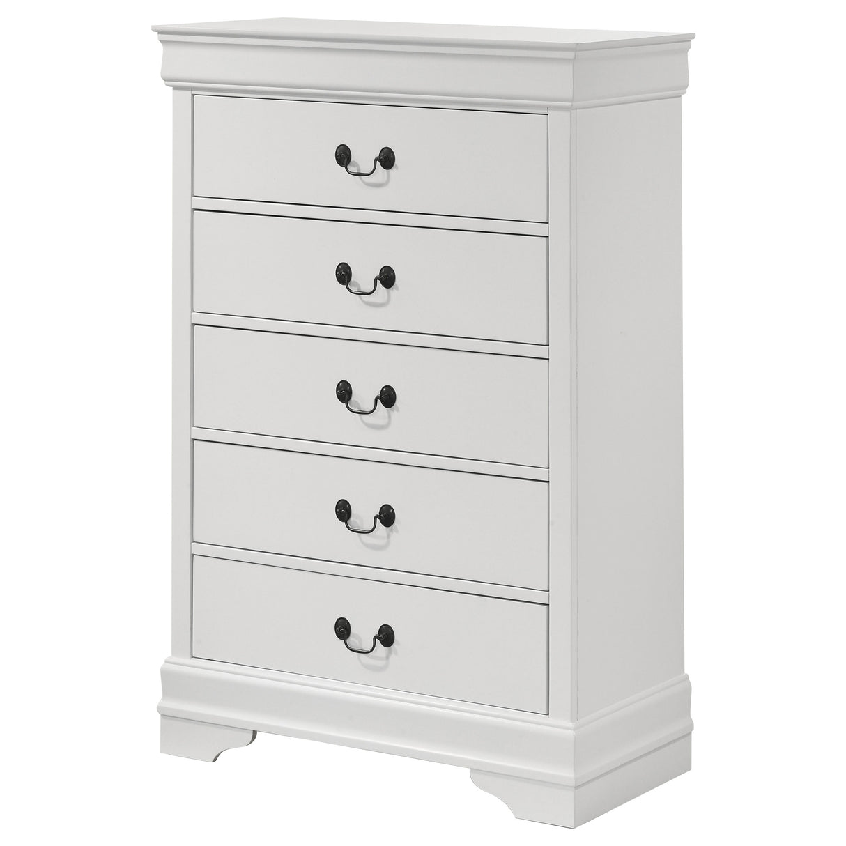 Louis Philippe 5-drawer Bedroom Chest White - Home Elegance USA