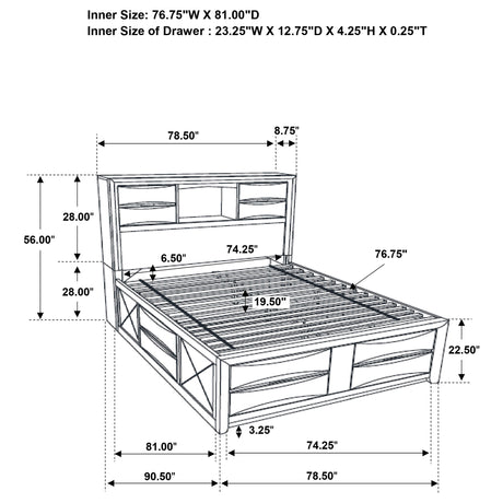 Eastern King Bed 5 Pc Set - Briana 5-piece Eastern King Bedroom Set Black