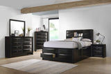 Briana Wood Eastern King Storage Bookcase Bed Black | Coaster | Home Elegance USA