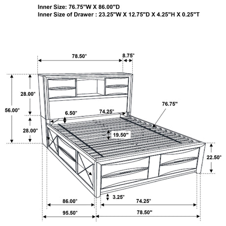 California King Bed 5 Pc Set - Briana 5-piece California King Bedroom Set Black