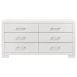 Jessica 5-piece Queen LED Bedroom Set Cream White