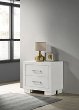 Jessica 2-drawer Nightstand Cream White - Home Elegance USA