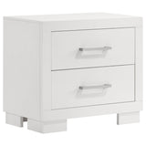 Jessica 2-drawer Nightstand Cream White - Home Elegance USA