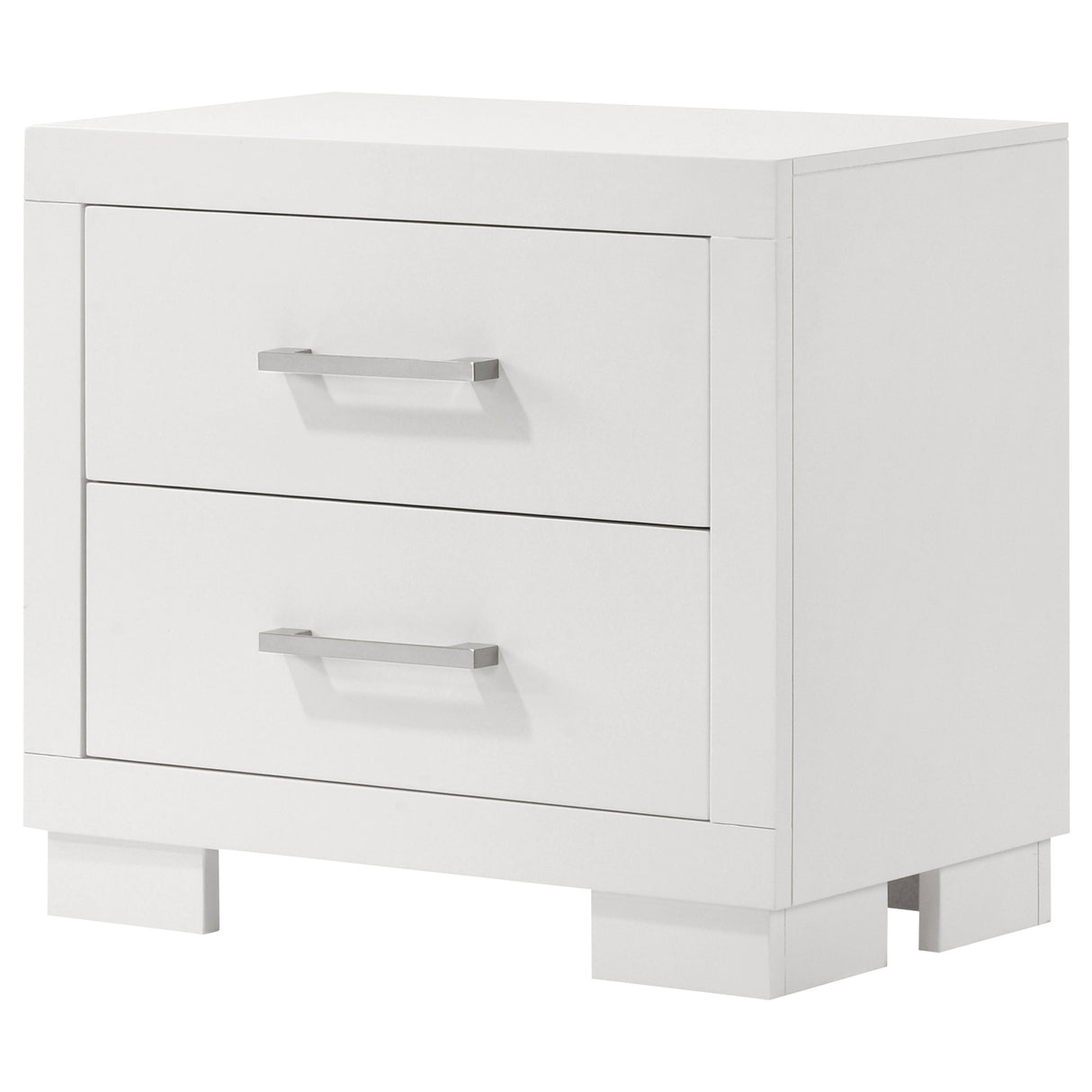 Jessica 2-drawer Nightstand Cream White - Home Elegance USA